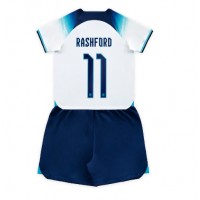 England Marcus Rashford #11 Hemmadräkt Barn VM 2022 Kortärmad (+ Korta byxor)